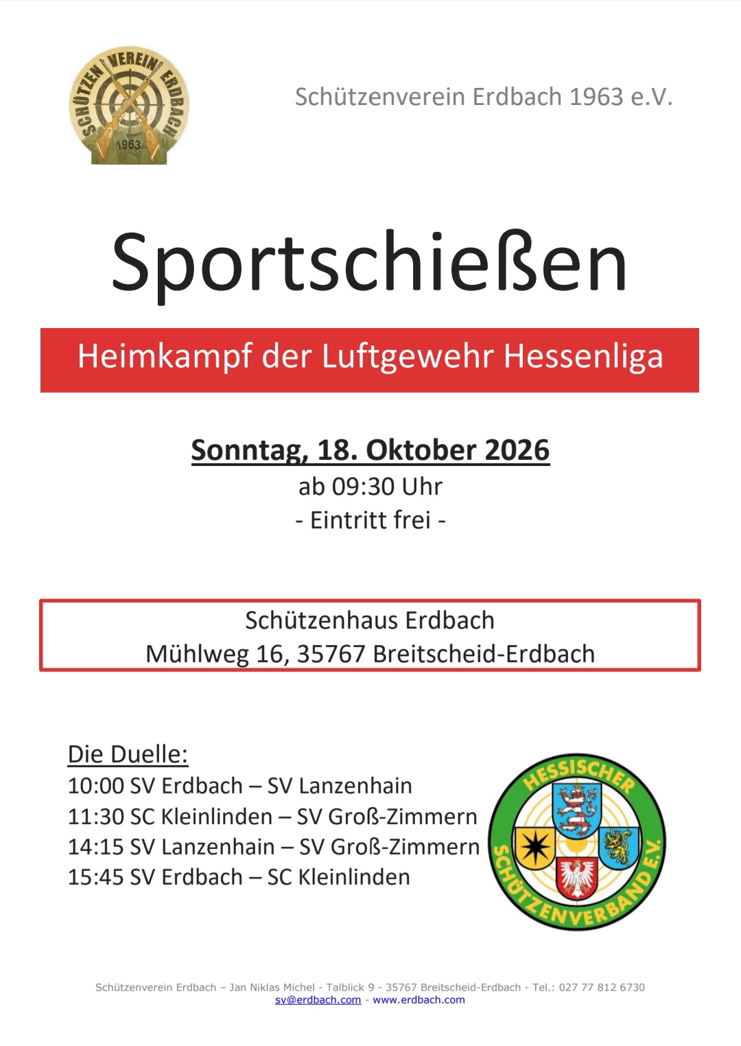 Hessenliga-Auftakt in Erdbach
